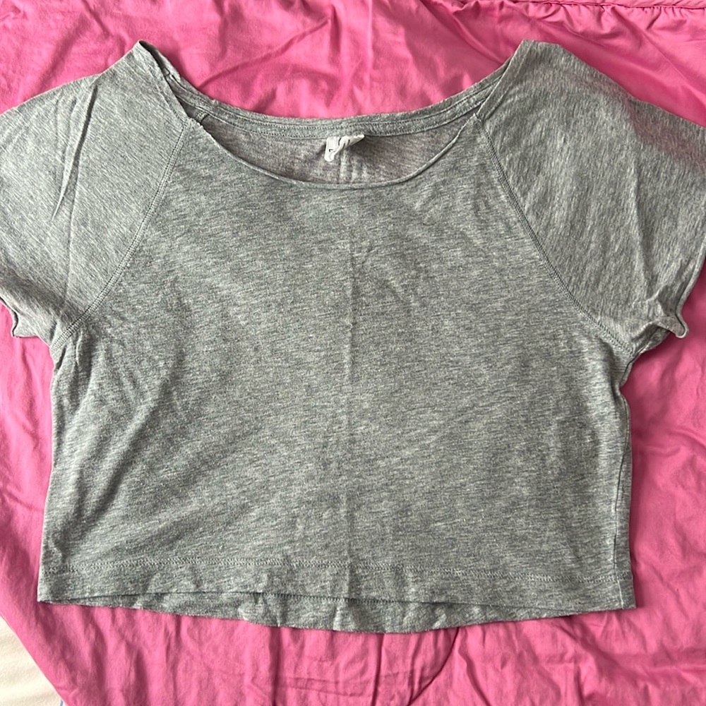 Gray crop top from PINK